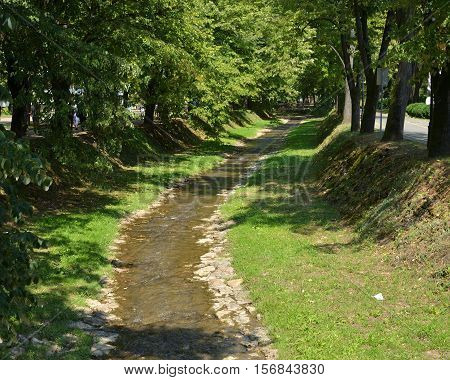 River of Vrnjacka Banja Town flowing through the town