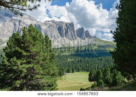 beautiful val gardena and dolomity in italy