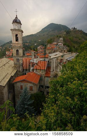 Dark view of Triora, the village of the witches
