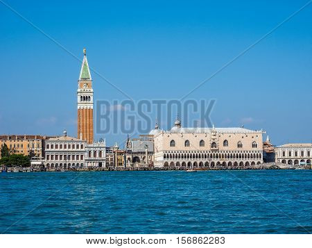St Mark Square Seen Fron St Mark Basin In Venice Hdr