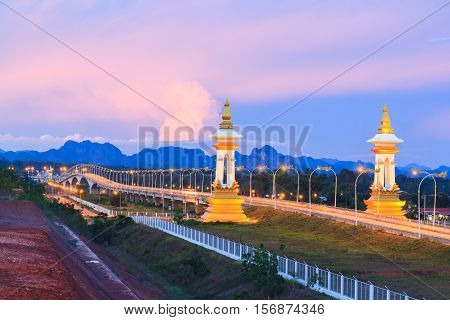 Third Thai Lao Friendship Bridge in Nakhon phanom thailand