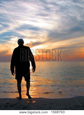 På stranden
