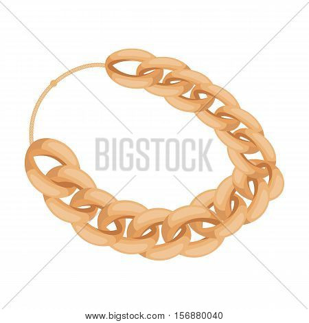 Jewellery chain icon in cartoon style isolated on white background. Jewelry and accessories symbol vector illustration.