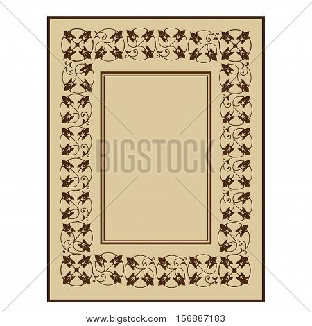 Vector frame for congratulations in vintage style