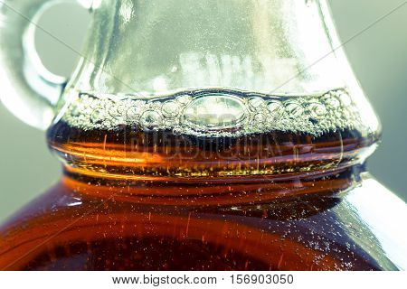 Maple Syrup In A Bottle In Detail
