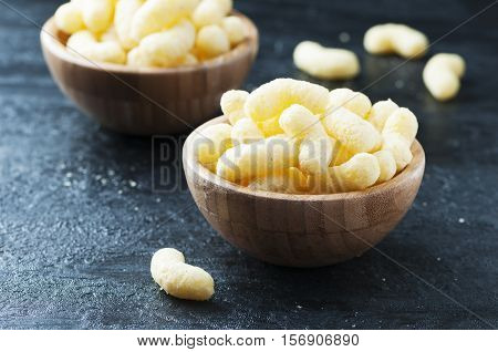 Corn Sticks On The Black Table