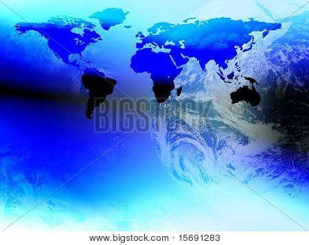 โลกและพื้นหลังธุรกิจ continent