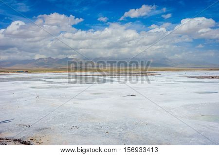 Chaqia (chakayan) Salt Lake, Qinghai, China