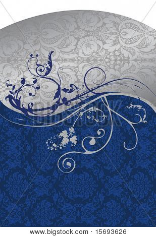 Elegante blau und Silber Hintergrund