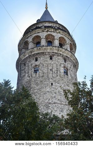 Galata Tower a fortress located in the Galata district of Istanbul. The structure was built in 528 years it is among the most important symbols of the city.