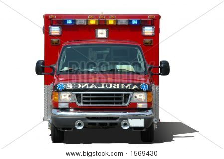 Ambulance Ssolated på hvid baggrund