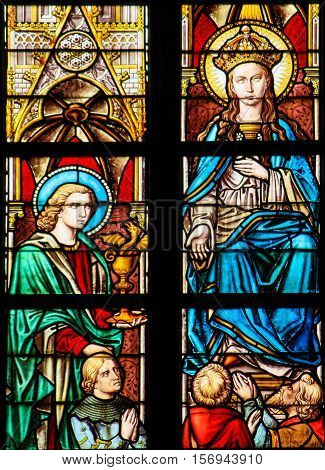 Stained Glass - Mother Mary