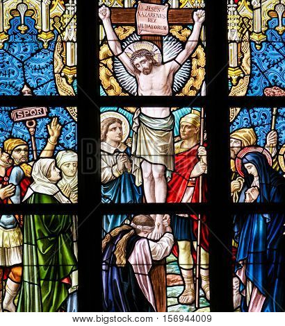 Stained Glass - Jesus On The Cross