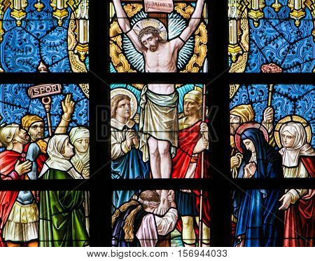 Stained Glass - Jesus On The Cross