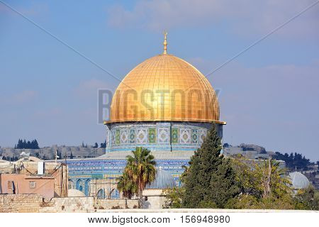 JERUSALEM ISRAEL 23 10 16: Temple Mount known as the the Noble Sanctuary of Jerusalem located in the Old City of Jerusalem, is one of the most important religious sites in the world.