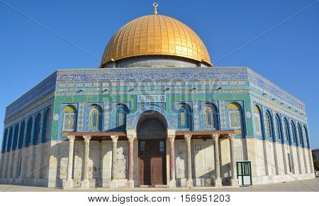 JERUSALEM ISRAEL 23 10 16: Temple Mount known as the the Noble Sanctuary of Jerusalem located in the Old City of Jerusalem, is one of the most important religious sites in the world.