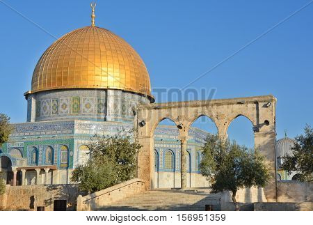 JERUSALEM ISRAEL 23 10 16: Temple Mount known as the the Noble Sanctuary of Jerusalem located in the Old City of Jerusalem, is one of the most important religious sites in the world.