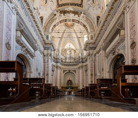 Basilica San Salvatore In Noto, Sicily, Italy