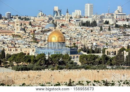 JERUSALEM ISRAEL 23 10 16: Temple Mount known as the the Noble Sanctuary of Jerusalem located in the Old City of Jerusalem, is one of the most important religious sites in the world.