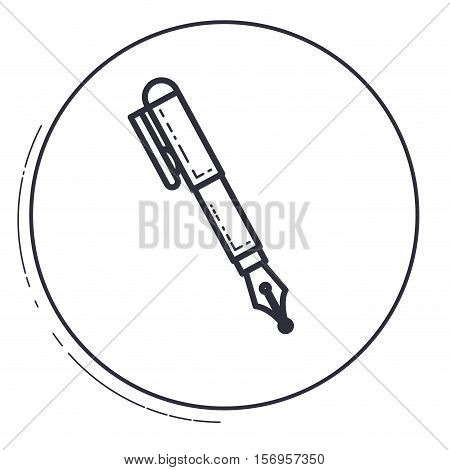 Pen tool icon. Write office object and instrument theme. Isolated design. Vector illustration