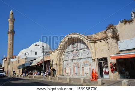 JAFFA ISRAEL 05 11 16: Mahmoudiya Mosque is the largest and most significant mosque in Jaffa, now part of the larger city of Tel Aviv.