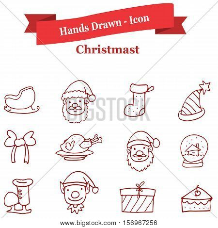 Collection stock holiday icons vector art illustration