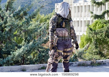 sniper recon target scope multicam ghillie suit