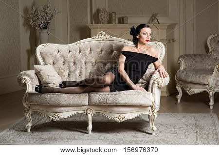 Portrait Of Woman In Interior..