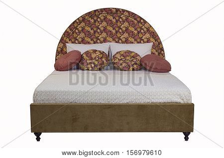 double bed isolated under the white background