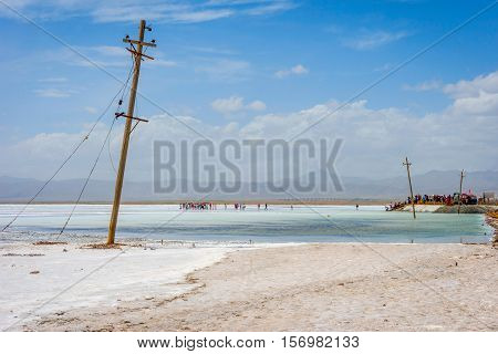 Chaqia (chakayan) Salt Lake, Qinghai, China