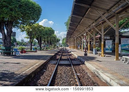 Nakhon Lampang, Thailand - November, 13, 2016 : Nakhon Lampang Railway Station in Nakhon Lampang, Thailand.