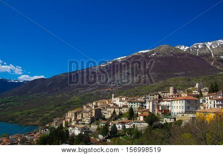 Photo of Barrea medeval village in Abruzzo, Italy