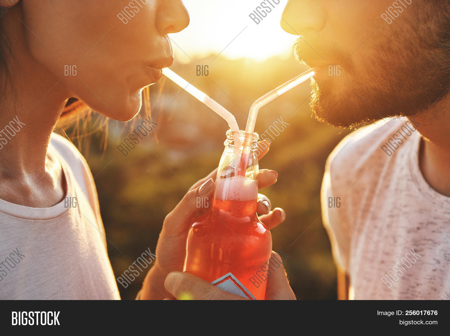 Sharing Drink. Close Image & Photo (Free Trial) Bigstock