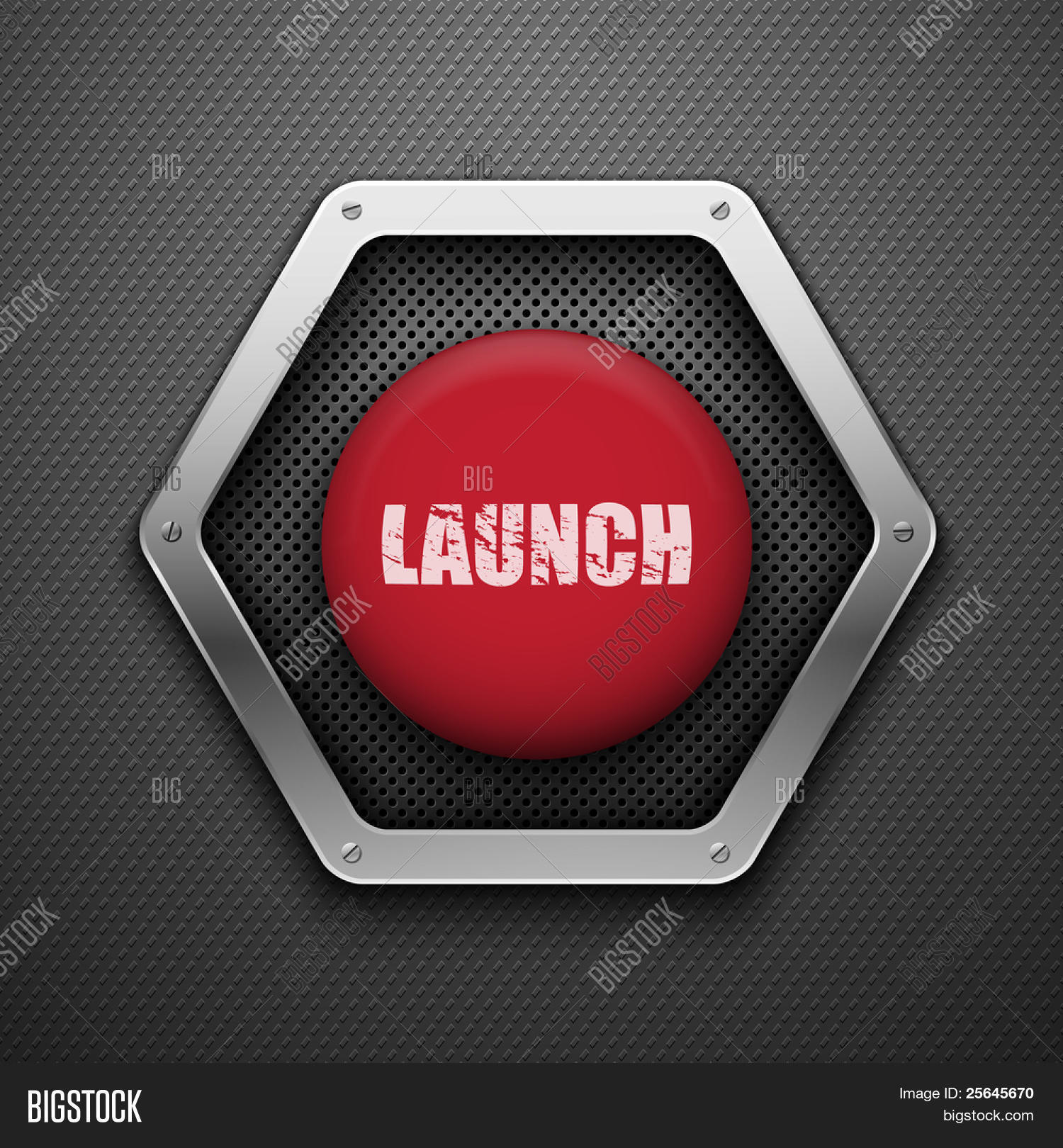 Launch Button. Vector Vector & Photo (Free Trial) | Bigstock