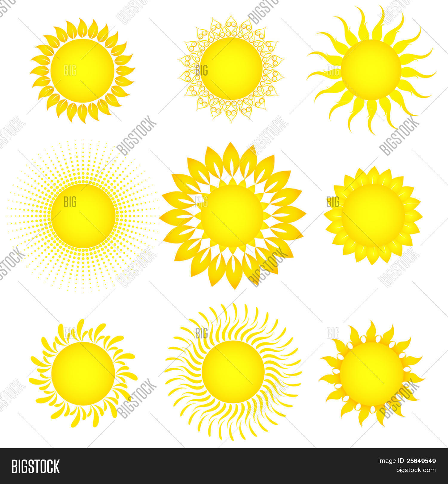 Set Sun Vector. Vector & Photo (Free Trial) | Bigstock