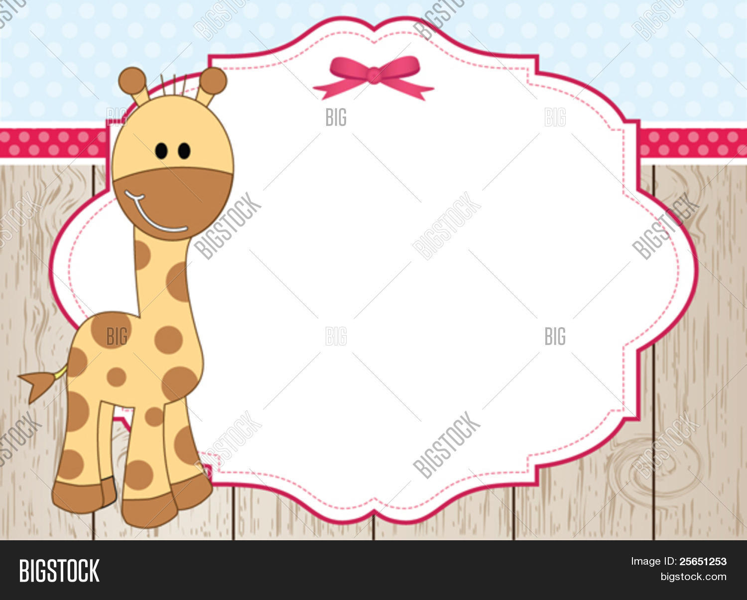 Cute Giraffe Frame Vector & Photo (Free Trial) Bigstock