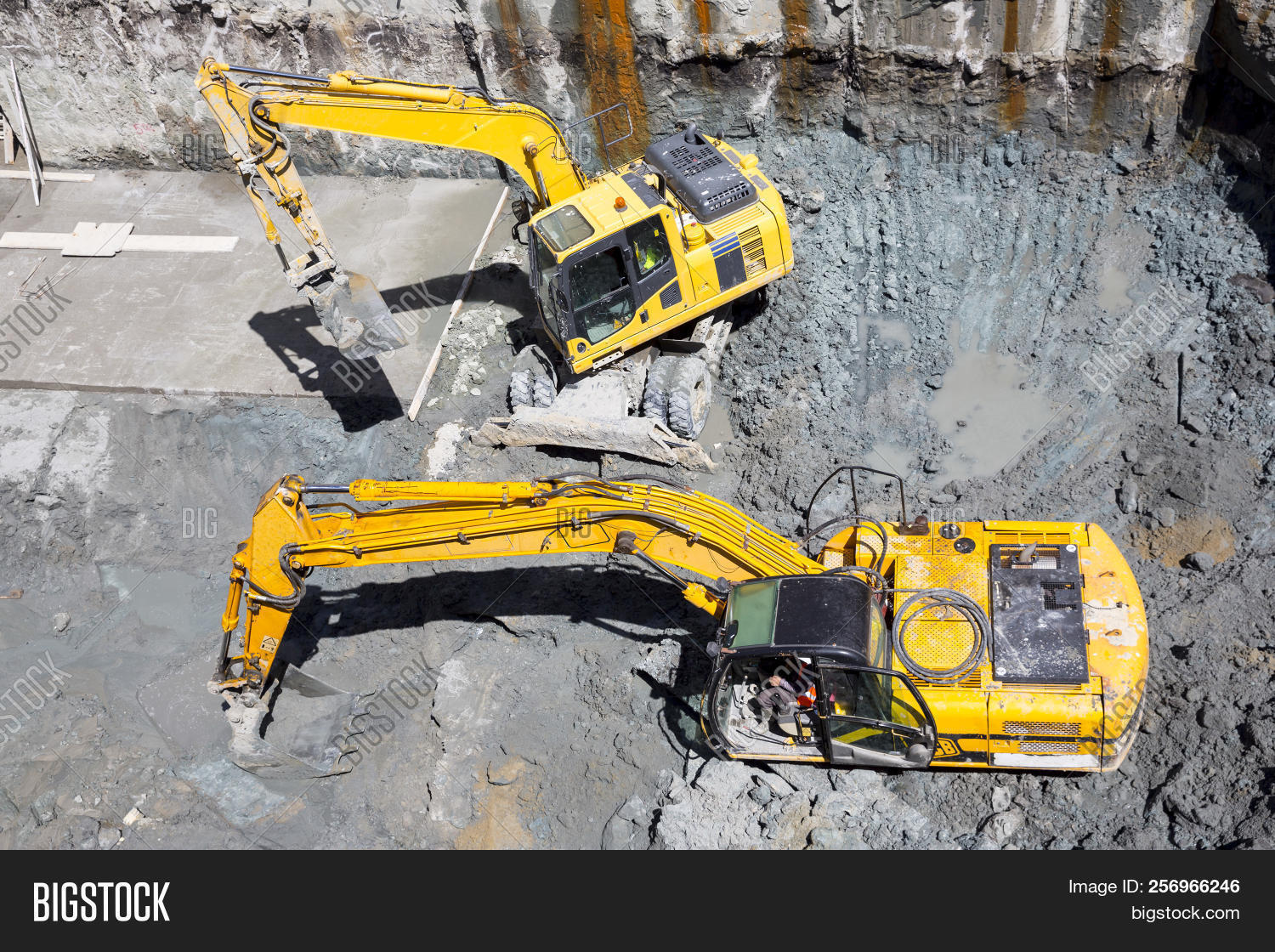 Excavators Dig Image & Photo (Free Trial) Bigstock