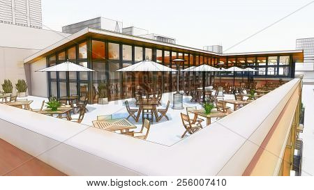 Trade And Office Center With Many Shops, Cafes And Restaurants. Cultural And Entertainment Space Of 