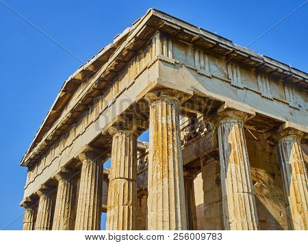 Temple Of Hephaestus. Ancient Agora Of Athens. Attica, Greece.