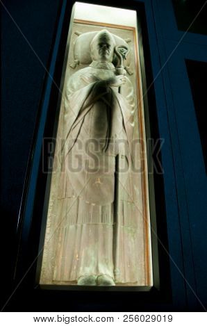 Geraldton, Australia - August 21, 2018: Tomb Of Bishop William Bernard Kelly Inside The St Francis X