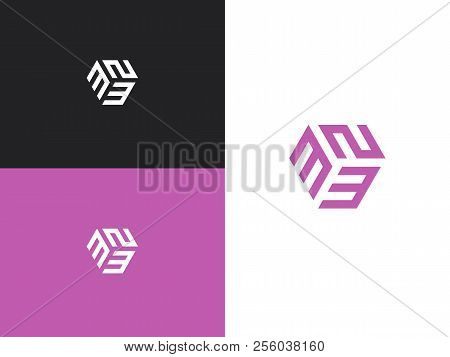 Combination Number, Stylish Vector Emblem For Design