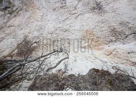 Kaolin White Clay Quarry Open Pit At Summer Day