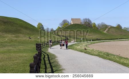 Uppsala, Sweden On May 10. Outdoor View At Old Upsala Protection Area, The Kings Mounds Of The Legen