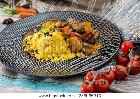 Moroccan beef kefta meatballs meatball and semolina