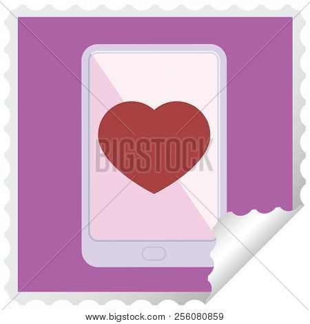 electronic tablet showing business performance graphic square sticker stamp