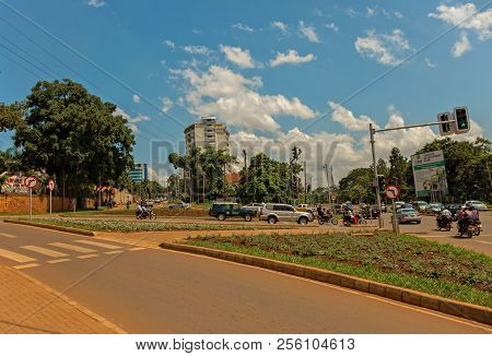 Kampala, Uganda - April 13, 2017: A New Road In Kampala Which Was Built With The Help Of A Chinese C
