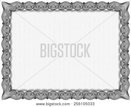 Simple Black And White Certificate Frame Border. Tangier Design.