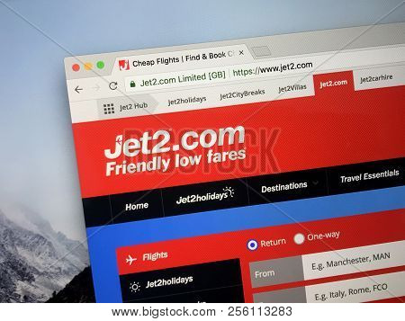 Amsterdam, The Netherlands - September 1, 2018: Website Of Jet2.com A British Low-cost Airline.