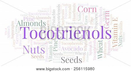 Tocotrienols  Word Cloud. Wordcloud Made With Text Only.
