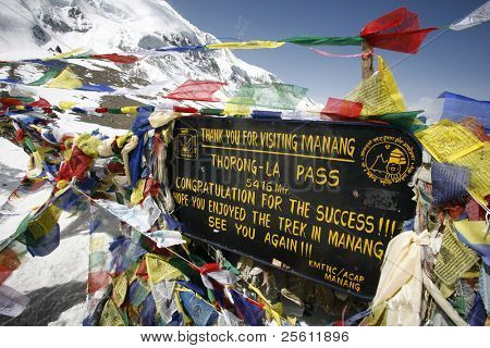 Thorong-La Pass auf Annpurna Schaltung, nepal